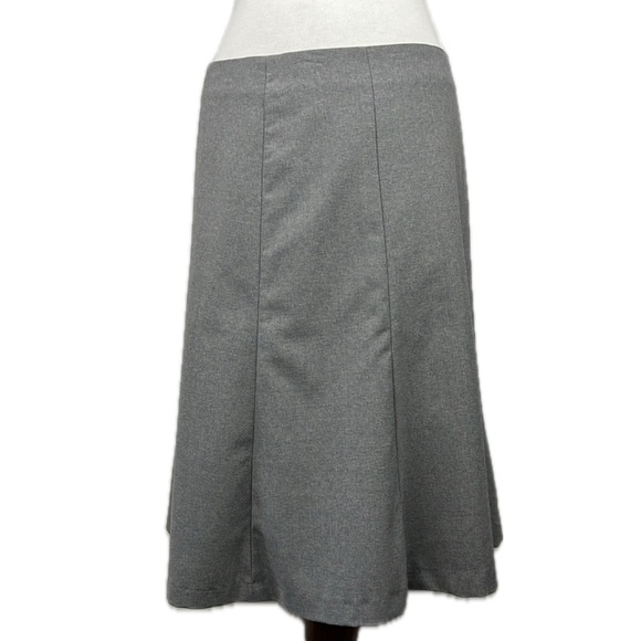 2/$30 Vintage Gap Factory Wool Blend Gray Gored Skirt Sz 8 Classic Academia - Picture 1 of 13